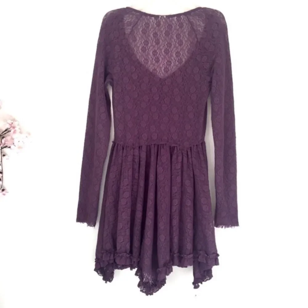 Free People Look Both Ways Sheer Lace Slip Dress - Picture 5 of 6